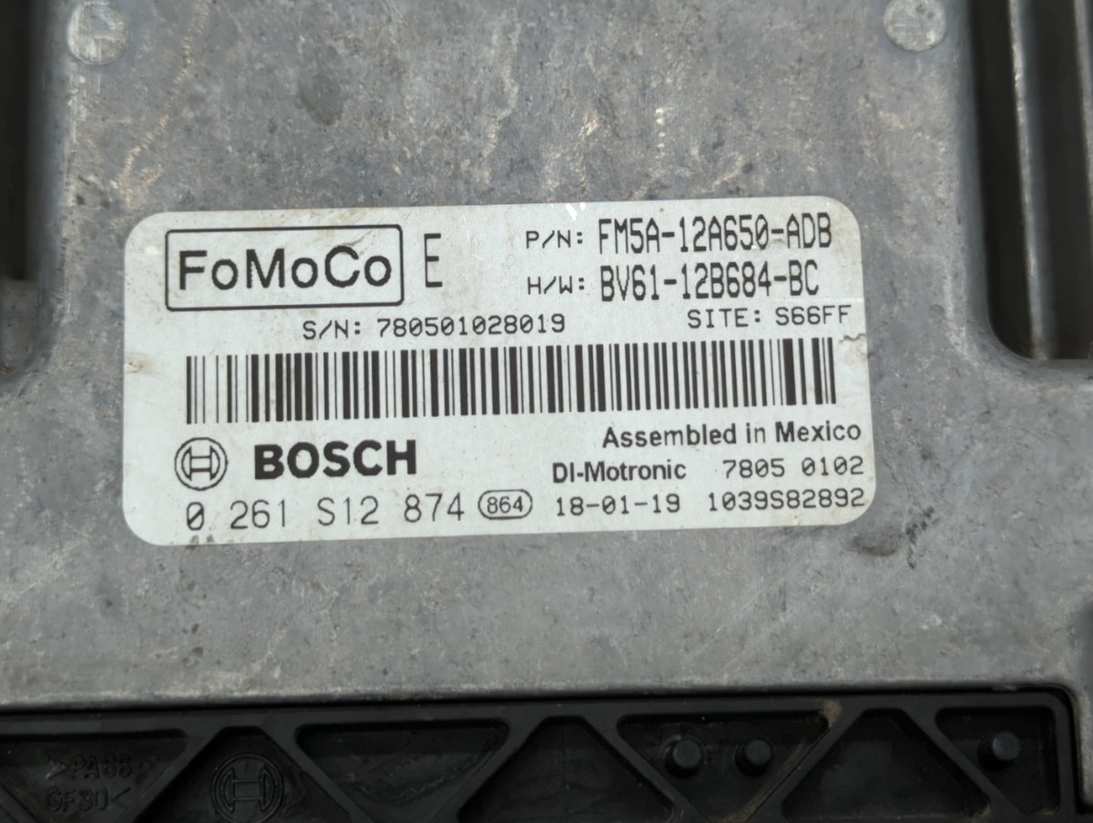 2013-2018 Ford Focus PCM Engine Control Computer ECU ECM PCU OEM P/N:DM5A-12A650-CA EMA-12A650-VA OEM Used Auto Parts - Oemu