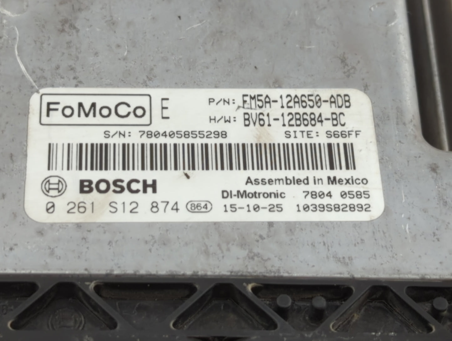 2013-2018 Ford Focus PCM Engine Control Computer ECU ECM PCU OEM P/N:DM5A-12A650-CA EMA-12A650-VA Fits OEM Used Auto Parts -