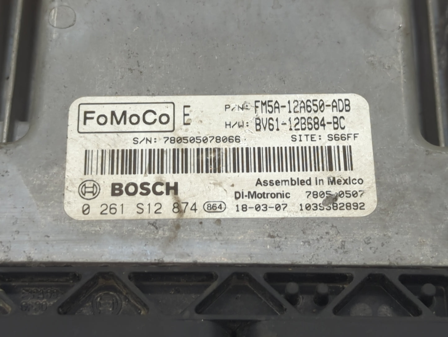 2013-2018 Ford Focus PCM Engine Control Computer ECU ECM PCU OEM P/N:FM5A-12A650-ADB EM5A-12A650-ACB Fits OEM Used Auto Part