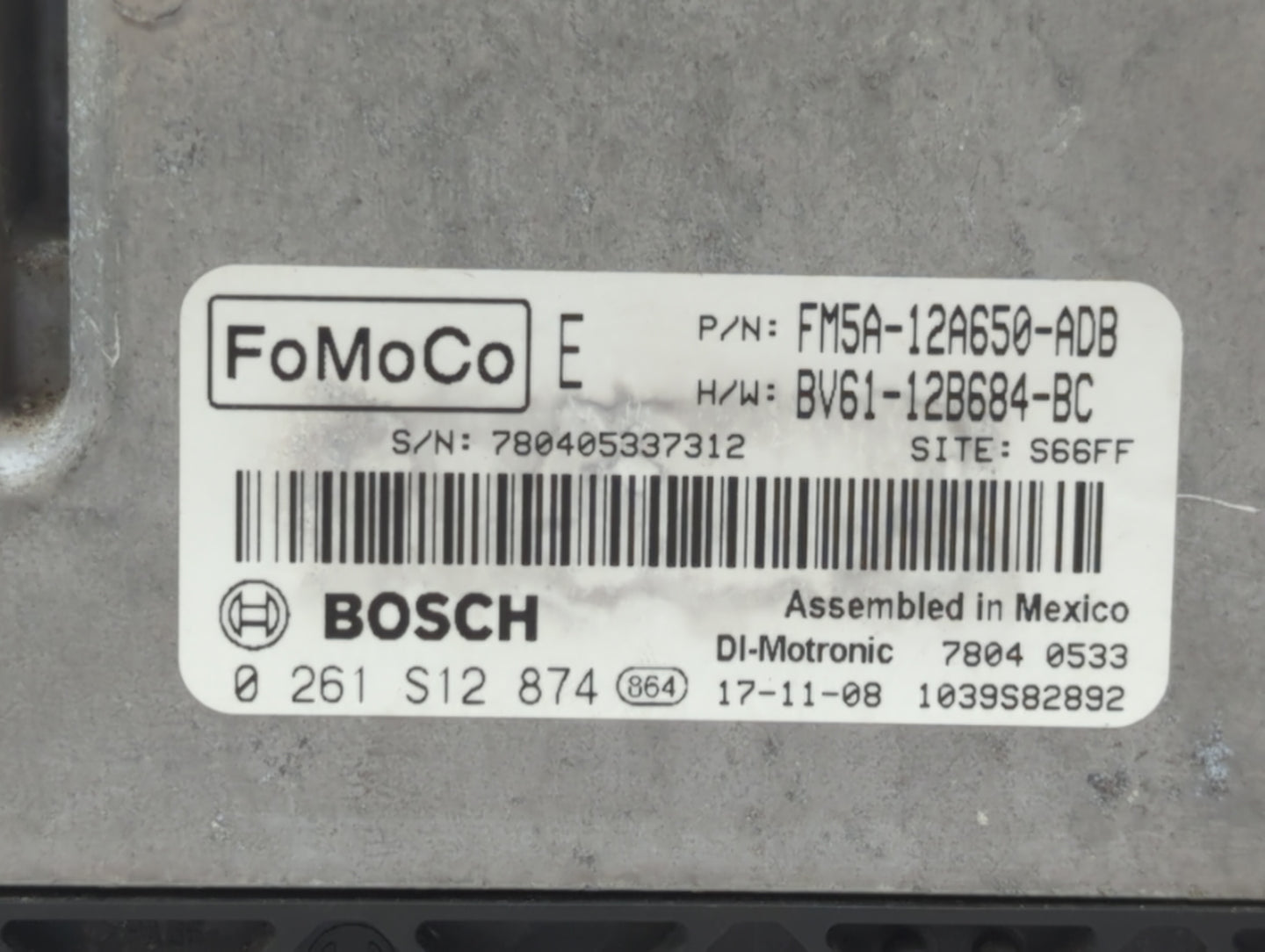 2013-2018 Ford Focus PCM Engine Control Computer ECU ECM PCU OEM P/N:FM5A-12A650-ADB EM5A-12A650-ACB Fits OEM Used Auto Part