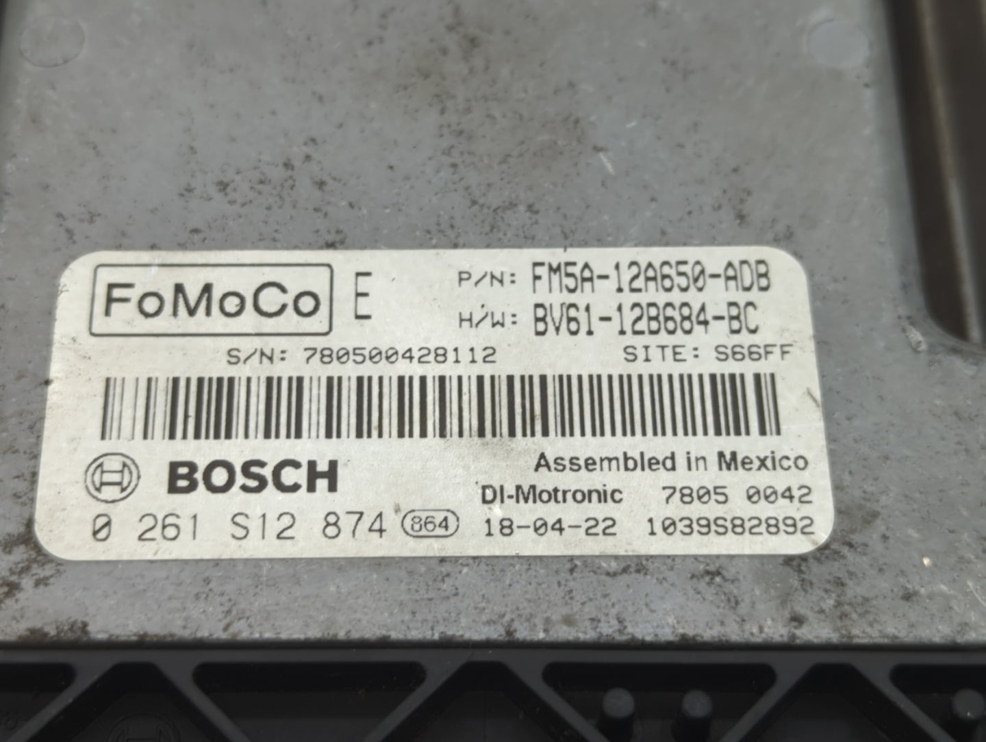 2013-2018 Ford Focus PCM Engine Control Computer ECU ECM PCU OEM P/N:BV61-12B684-BA DM5A-12A650-CE Fits OEM Used Auto Parts 