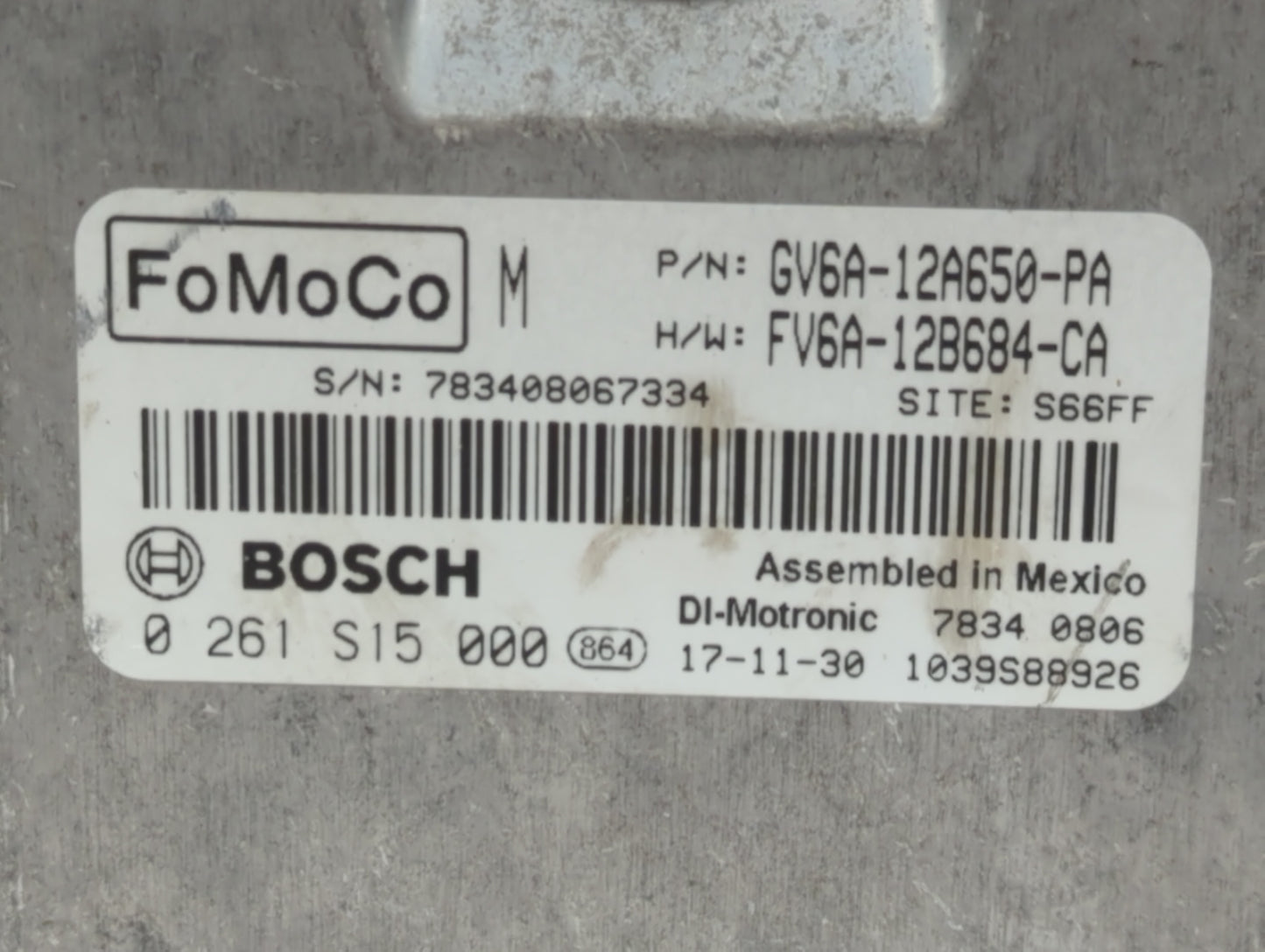 2016-2018 Ford Focus PCM Engine Control Computer ECU ECM PCU OEM P/N:FV6A-12B684-CA GV6A-12A650-PA Fits Fits 2016 2017 2018 