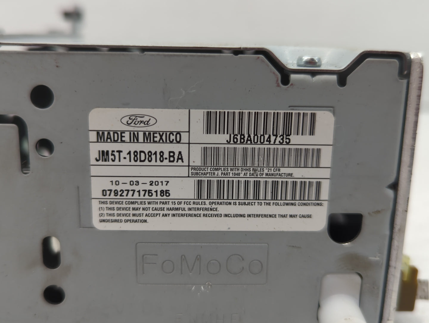 2018 Ford Focus Radio AM FM Cd Player Receiver Replacement P/N:JM5T-18D818-BA Fits OEM Used Auto Parts - Oemusedautoparts1.c