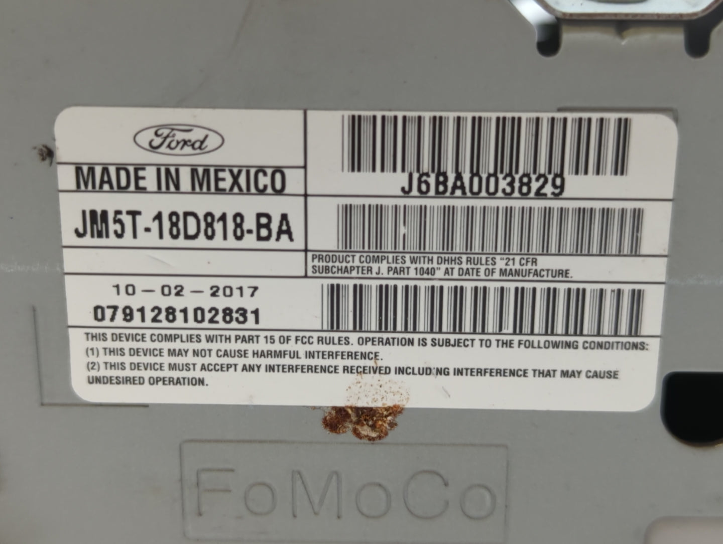 2018-2018 Ford Focus Am Fm Cd Player Radio Receiver - Oemusedautoparts1.com