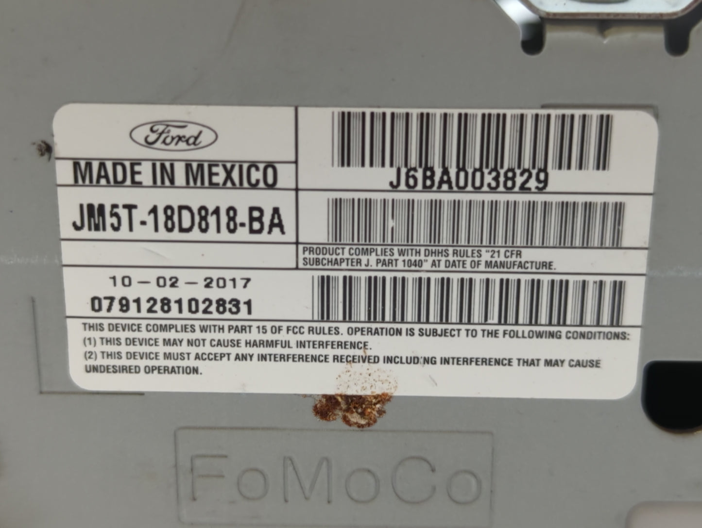 2018-2018 Ford Focus Am Fm Cd Player Radio Receiver - Oemusedautoparts1.com