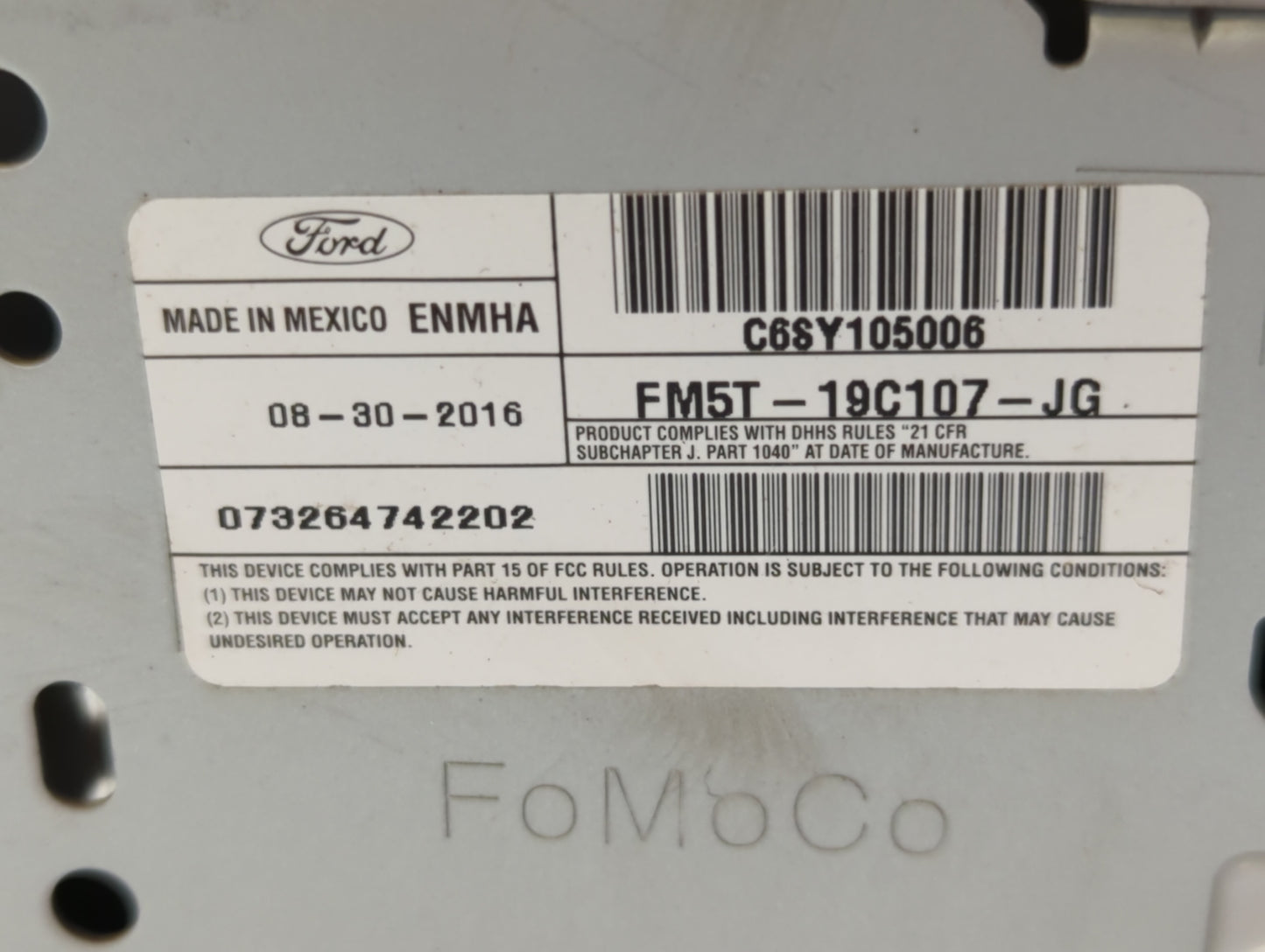 2017-2018 Ford Focus Am Fm Cd Player Radio Receiver - Oemusedautoparts1.com