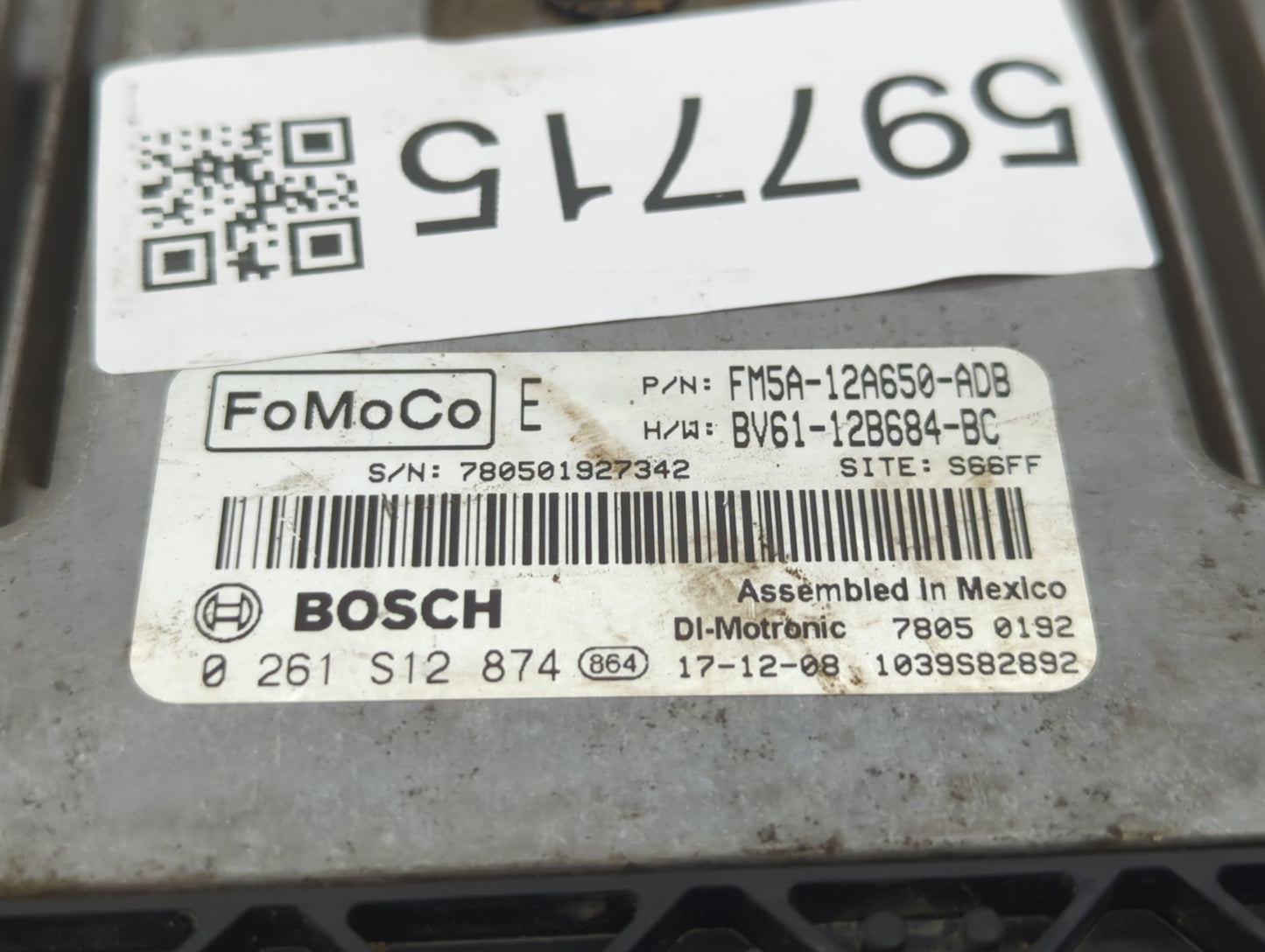 2013-2018 Ford Focus PCM Engine Control Computer ECU ECM PCU OEM P/N:BV61-12B684-BC FM5A-12A650-ADB Fits OEM Used Auto Parts