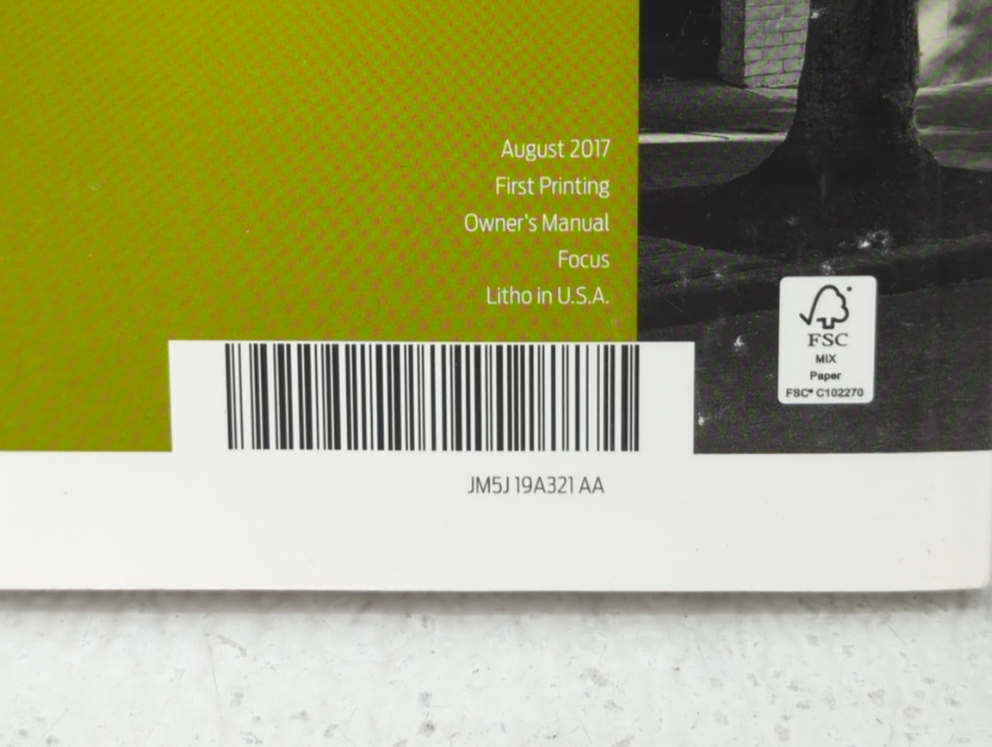 2018 Ford Focus Owners Manual Book Guide OEM Used Auto Parts - Oemusedautoparts1.com