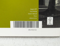 2018 Ford Focus Owners Manual Book Guide OEM Used Auto Parts - Oemusedautoparts1.com