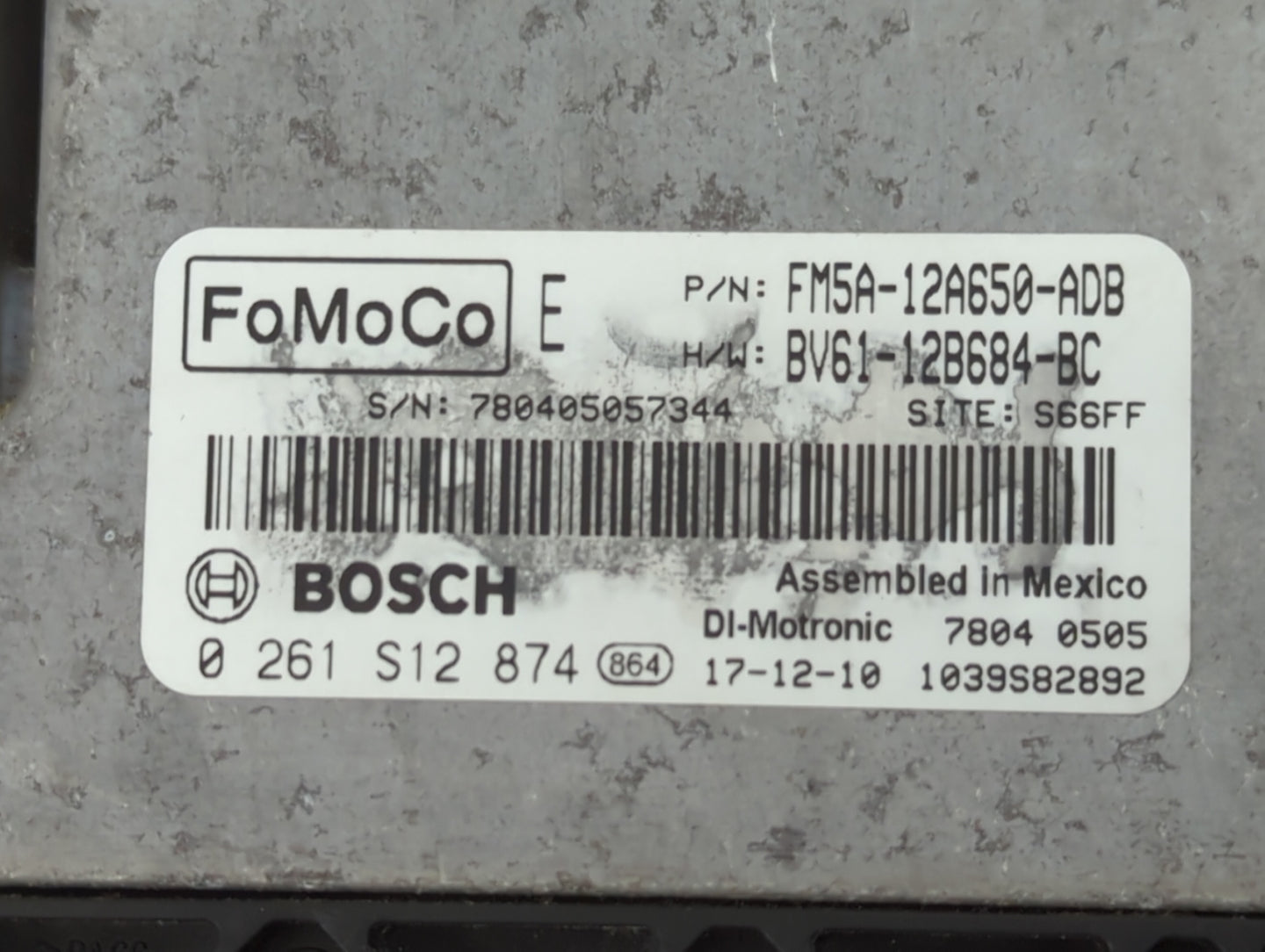 2013-2018 Ford Focus PCM Engine Control Computer ECU ECM PCU OEM P/N:FM5A-12A650-ADB Fits Fits 2013 2014 2015 2016 2017 2018