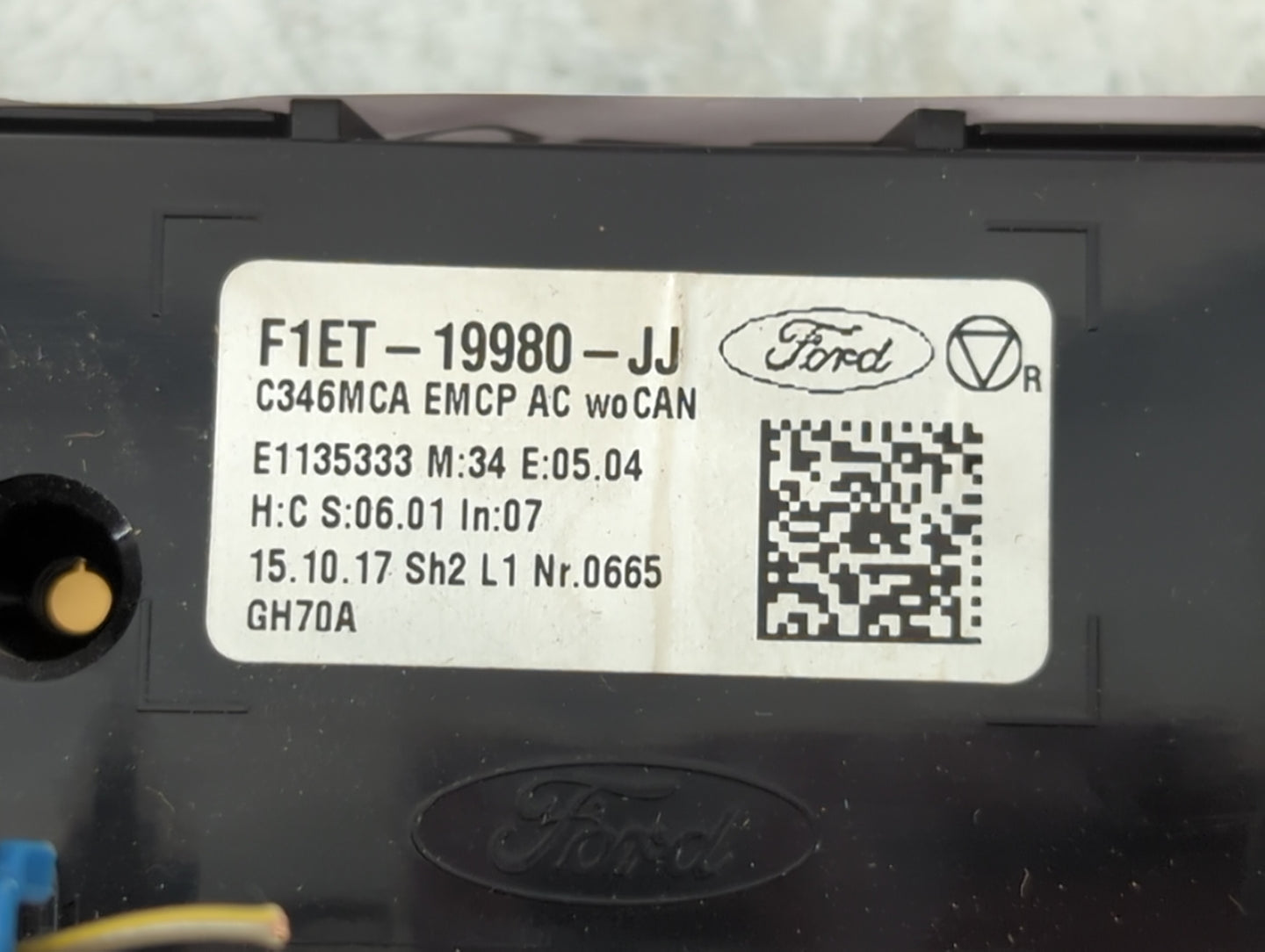2015-2018 Ford Focus Climate Control Module Temperature AC/Heater Replacement P/N:F1ET-19980-JJ Fits Fits 2015 2016 2017 201