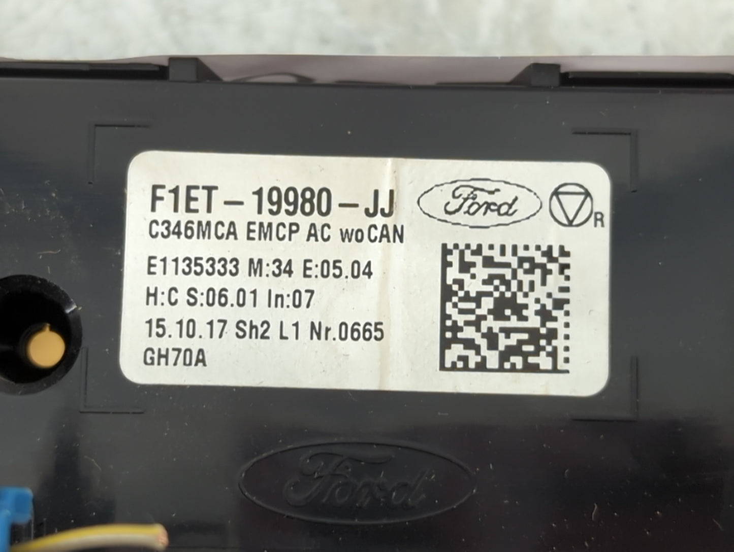 2015-2018 Ford Focus Climate Control Module Temperature AC/Heater Replacement P/N:F1ET-19980-JJ Fits Fits 2015 2016 2017 201