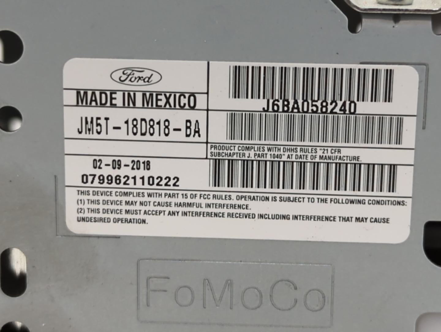 2018-2018 Ford Focus Am Fm Cd Player Radio Receiver - Oemusedautoparts1.com