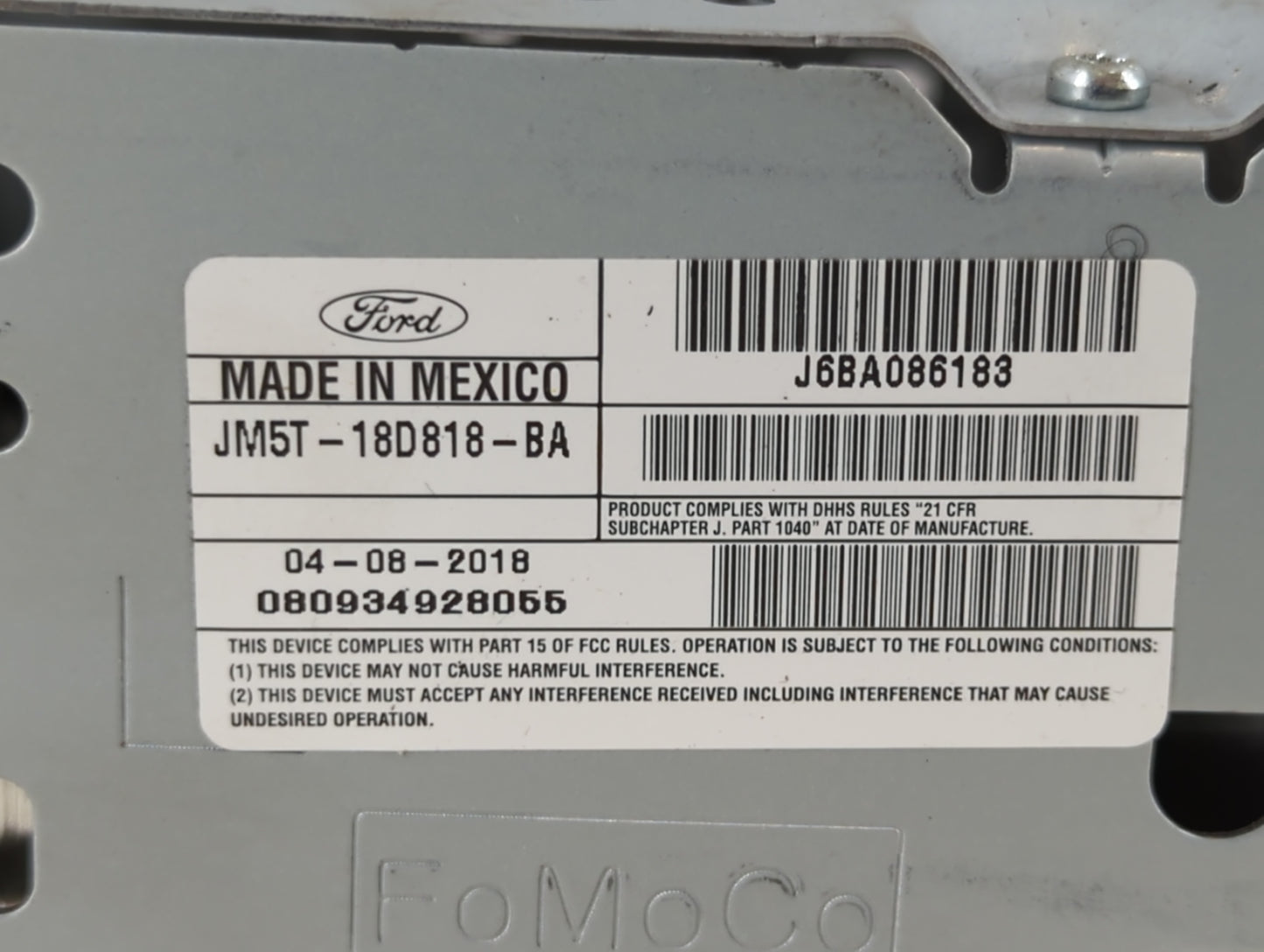 2018-2018 Ford Focus Am Fm Cd Player Radio Receiver - Oemusedautoparts1.com