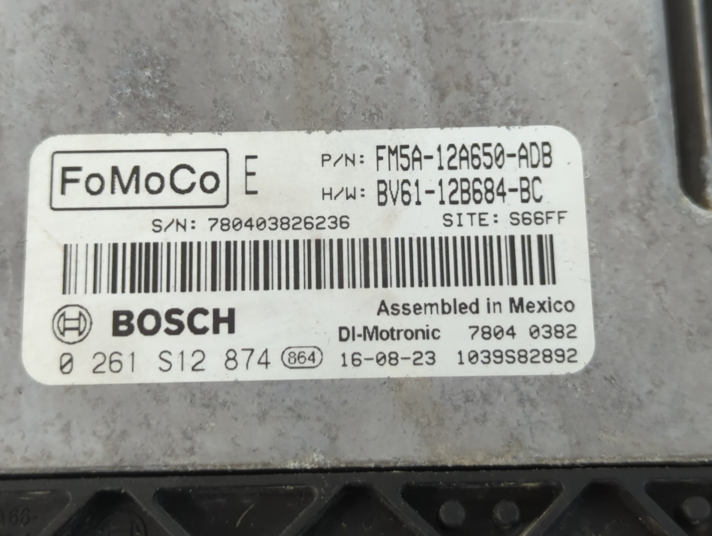 2013-2018 Ford Focus PCM Engine Control Computer ECU ECM PCU OEM P/N:BV61-12B684-BC FM5A-12A650-ADB Fits OEM Used Auto Parts