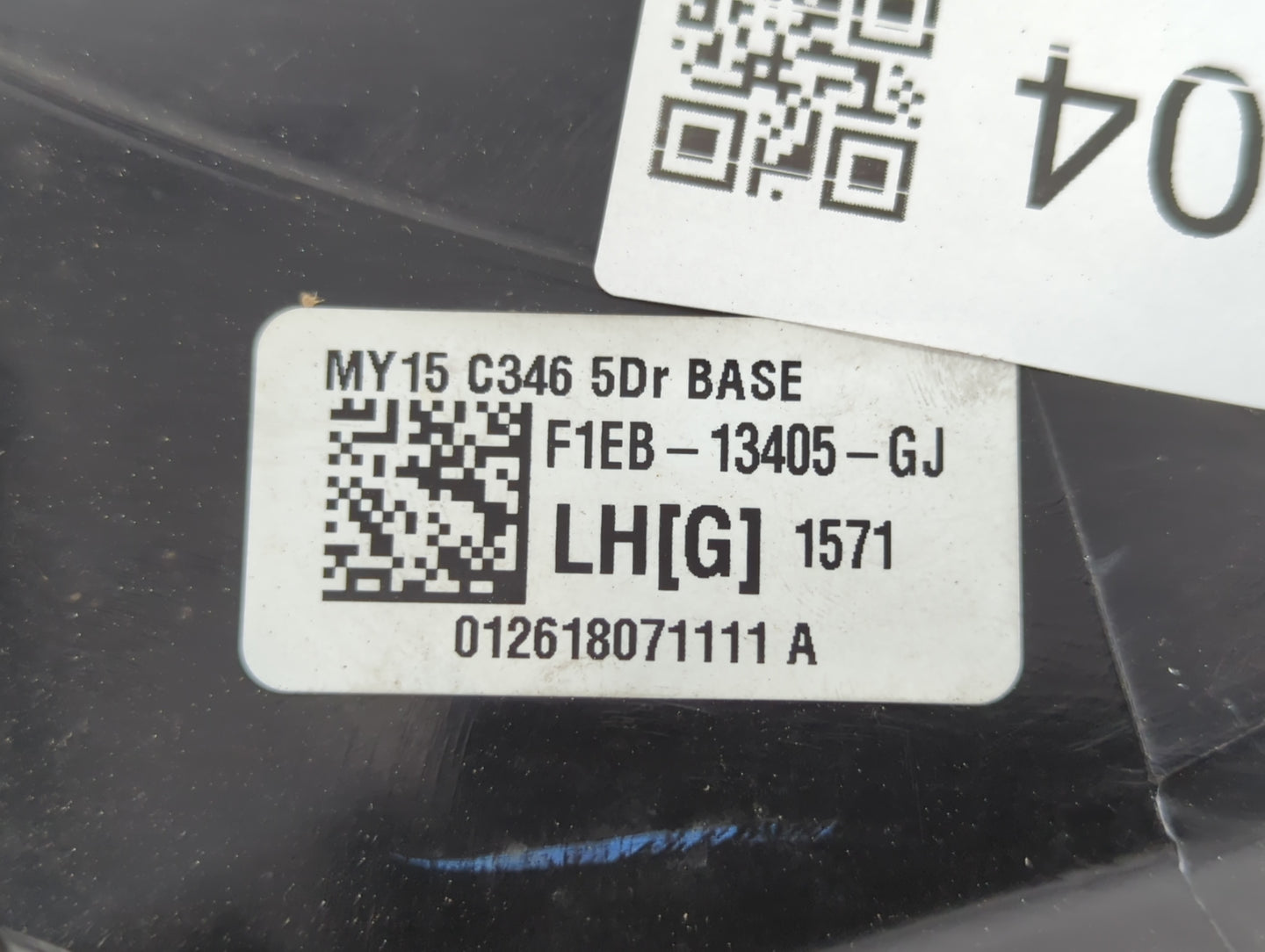 2015-2018 Ford Focus Tail Light Assembly Driver Left OEM P/N:F1EB-13405-GJ Fits Fits 2015 2016 2017 2018 OEM Used Auto Parts