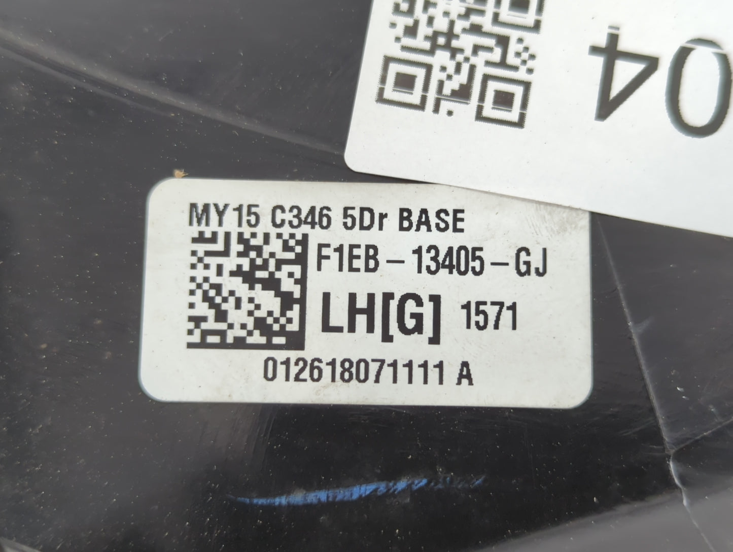 2015-2018 Ford Focus Tail Light Assembly Driver Left OEM P/N:F1EB-13405-GJ Fits Fits 2015 2016 2017 2018 OEM Used Auto Parts