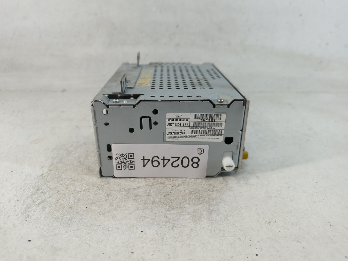 2018 Ford Focus Radio AM FM Cd Player Receiver Replacement P/N:JM5T-18D818-BA Fits OEM Used Auto Parts - Oemusedautoparts1.c