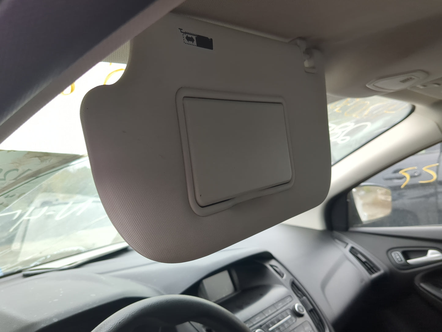 2013-2018 Ford Focus Sun Visor Shade Replacement Driver Left Mirror Fits Fits 2013 2014 2015 2016 2017 2018 OEM Used Auto Pa