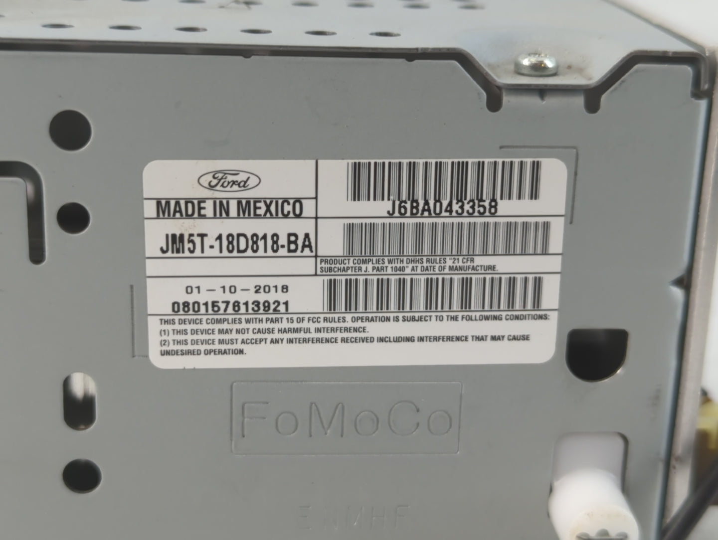 2018 Ford Focus Radio AM FM Cd Player Receiver Replacement P/N:JM5T-18D818-BA Fits OEM Used Auto Parts - Oemusedautoparts1.c