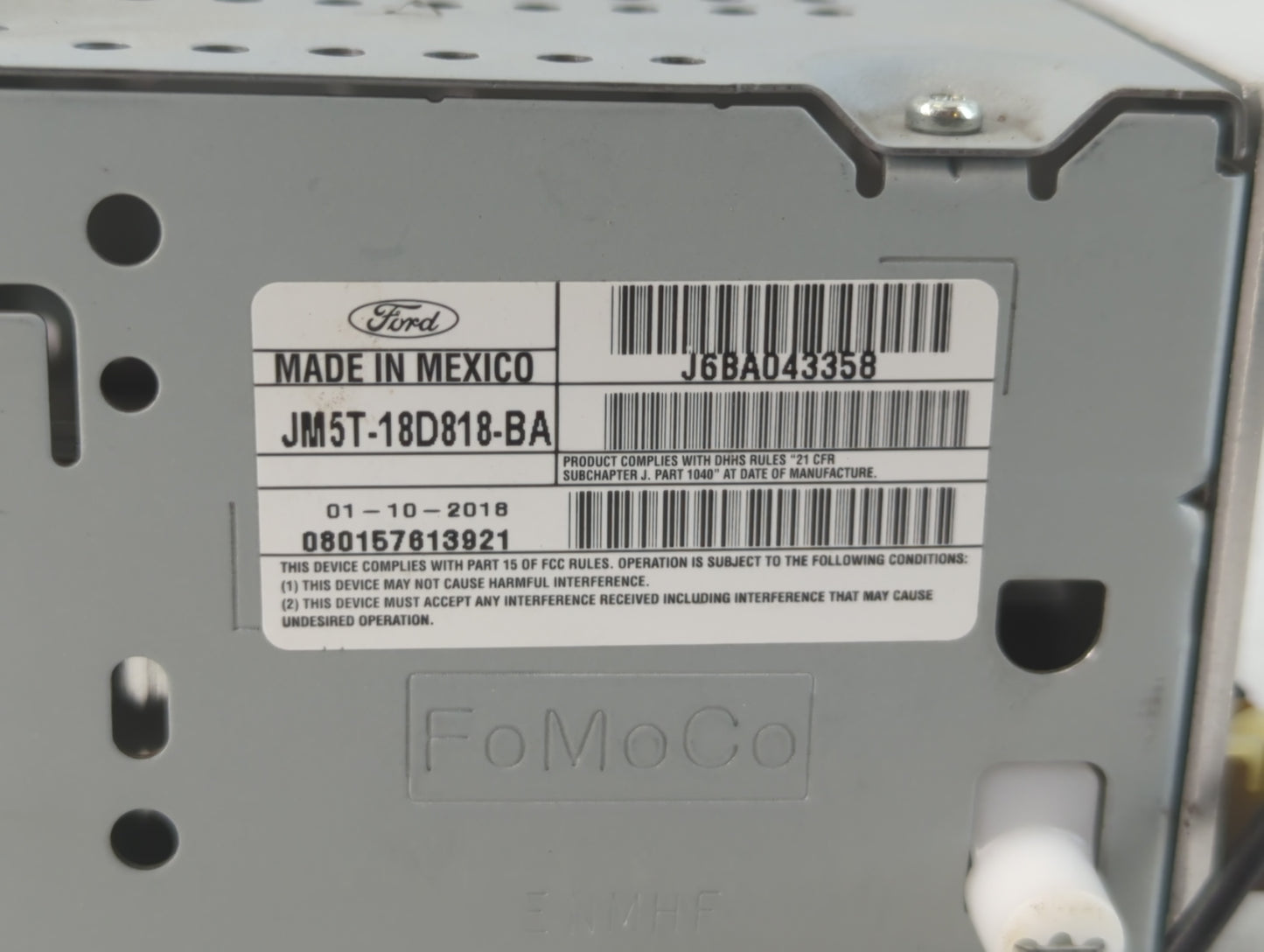 2018 Ford Focus Radio AM FM Cd Player Receiver Replacement P/N:JM5T-18D818-BA Fits OEM Used Auto Parts - Oemusedautoparts1.c