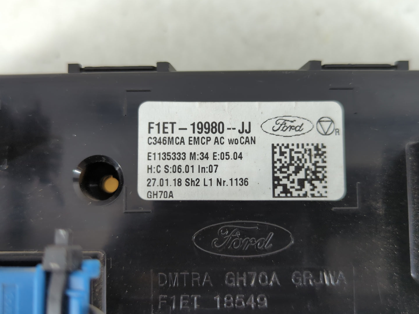 2015-2018 Ford Focus Climate Control Module Temperature AC/Heater Replacement P/N:F1ET-19980-JJ Fits Fits 2015 2016 2017 201
