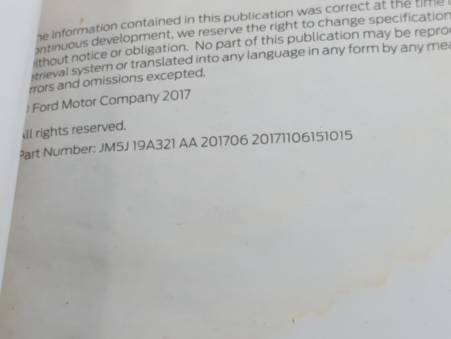 2018 Ford Focus Owners Manual Book Guide P/N:JM5J19A321AA OEM Used Auto Parts - Oemusedautoparts1.com