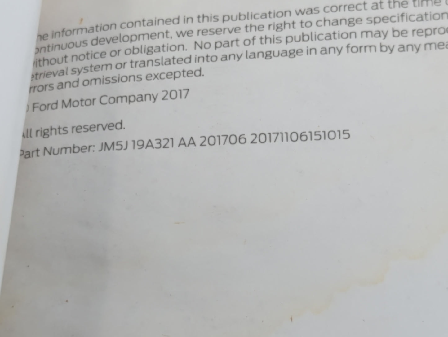 2018 Ford Focus Owners Manual Book Guide P/N:JM5J19A321AA OEM Used Auto Parts - Oemusedautoparts1.com