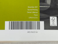 2018 Ford Focus Owners Manual Book Guide P/N:JM5J19A321AA OEM Used Auto Parts - Oemusedautoparts1.com