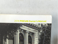 2018 Ford Focus Owners Manual Book Guide P/N:JM5J 19A321 AA OEM Used Auto Parts - Oemusedautoparts1.com
