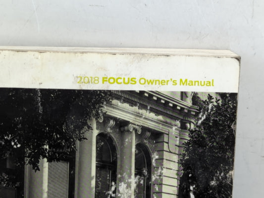 2018 Ford Focus Owners Manual Book Guide P/N:JM5J 19A321 AA OEM Used Auto Parts