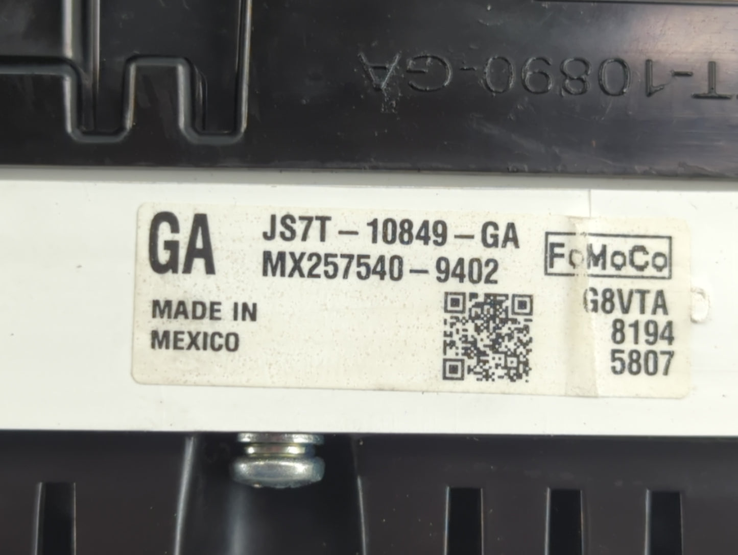 2018 Ford Fusion Instrument Cluster Speedometer Gauges P/N:JS7T-10849-GA Fits OEM Used Auto Parts - Oemusedautoparts1.com