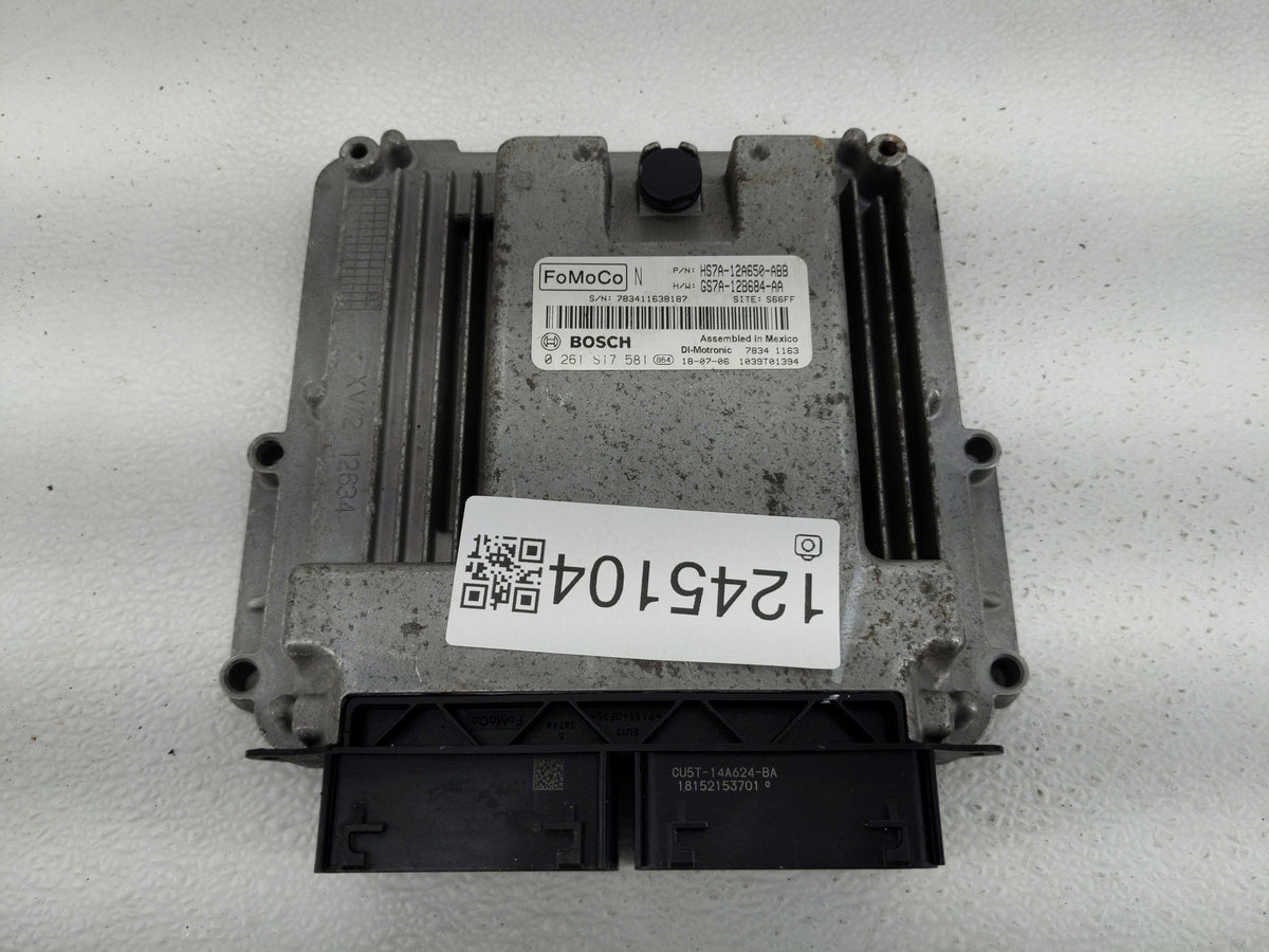 2017-2019 Ford Fusion PCM Engine Control Computer ECU ECM PCU OEM P/N:HS7A-12A650-ABB Fits 2017 2018 2019 OEM Used Auto Part