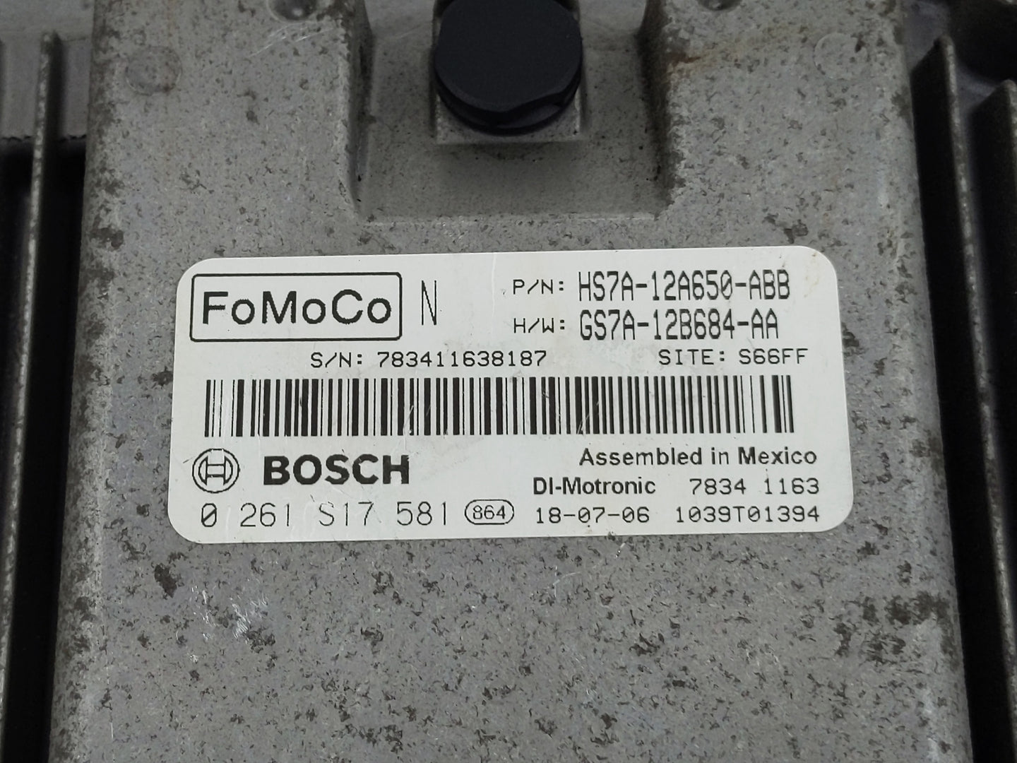2017-2019 Ford Fusion PCM Engine Control Computer ECU ECM PCU OEM P/N:HS7A-12A650-ABB Fits Fits 2017 2018 2019 OEM Used Auto