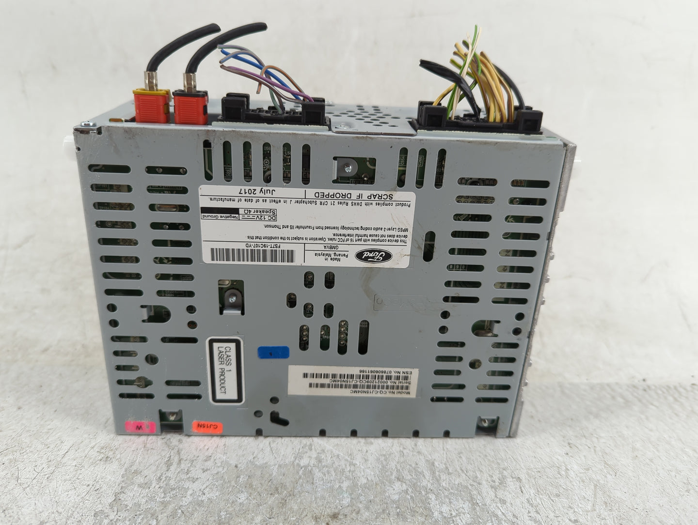 2017-2020 Ford Fusion Radio AM FM Cd Player Receiver Replacement P/N:FS7T-19C107-YD Fits Fits 2017 2018 2019 2020 OEM Used A