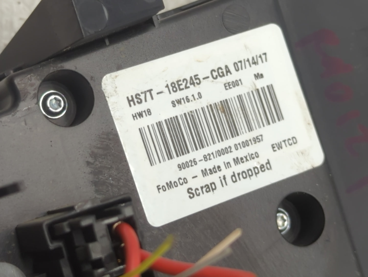 2017-2020 Ford Fusion Radio Control Panel - Oemusedautoparts1.com