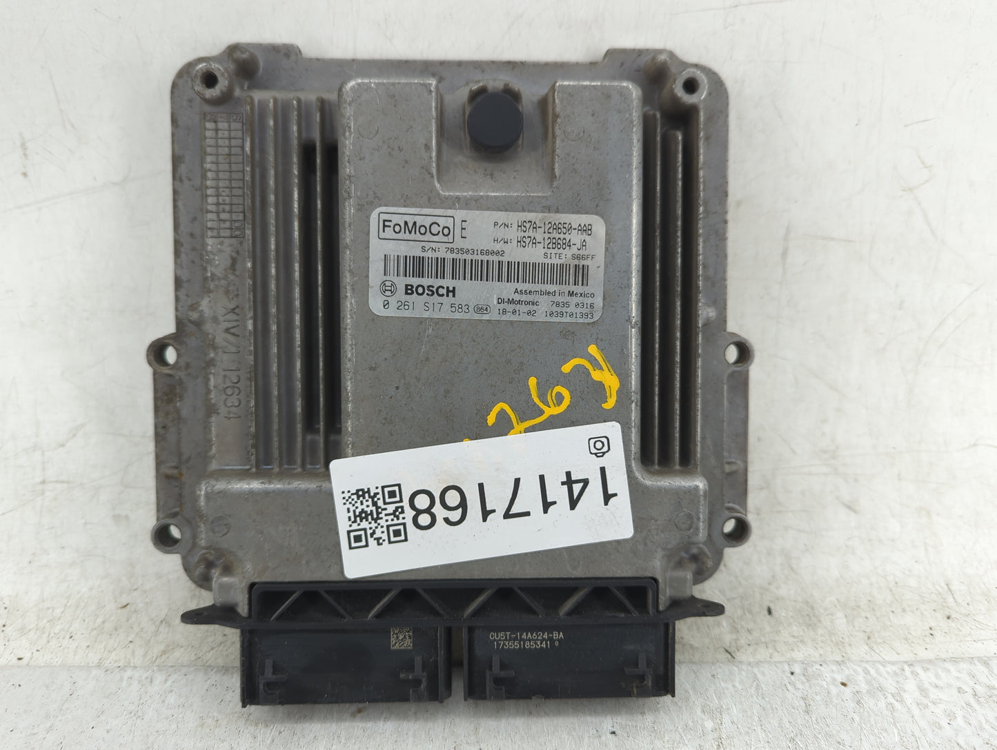 2017-2020 Ford Fusion PCM Engine Control Computer ECU ECM PCU OEM P/N:HS7A-12A650-AAB 0 261 S17 583 Fits Fits 2017 2018 2019