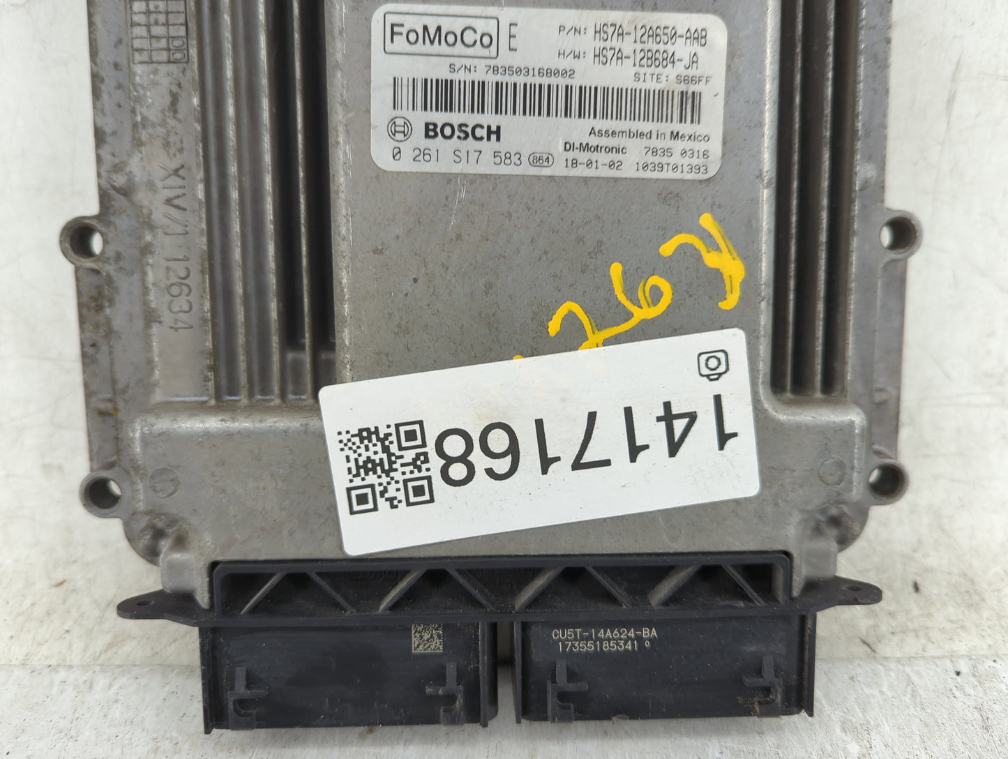 2017-2020 Ford Fusion PCM Engine Control Computer ECU ECM PCU OEM P/N:HS7A-12A650-AAB 0 261 S17 583 Fits Fits 2017 2018 2019