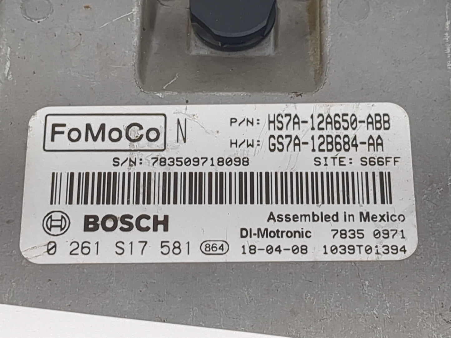 2017-2019 Ford Fusion PCM Engine Control Computer ECU ECM PCU OEM P/N:HS7A-12A650-ABB GS7A-12B684-AA Fits Fits 2017 2018 201