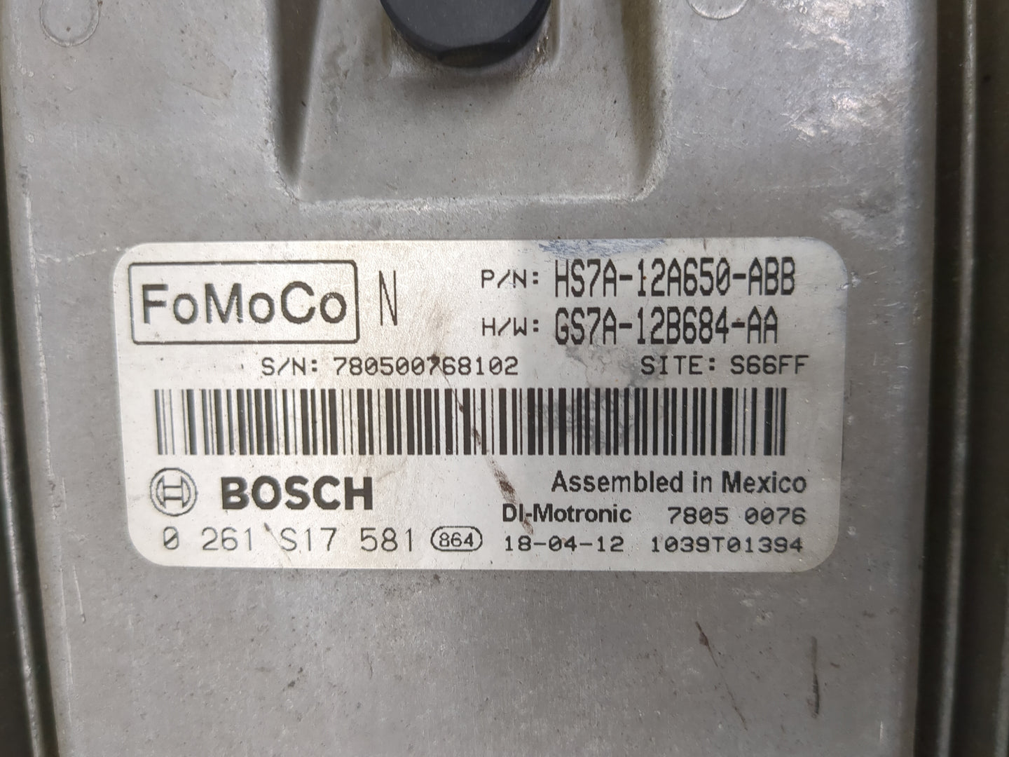 2017-2019 Ford Fusion PCM Engine Control Computer ECU ECM PCU OEM P/N:GS7A-12B684-AA HS7A-12A650-ABB Fits Fits 2017 2018 201