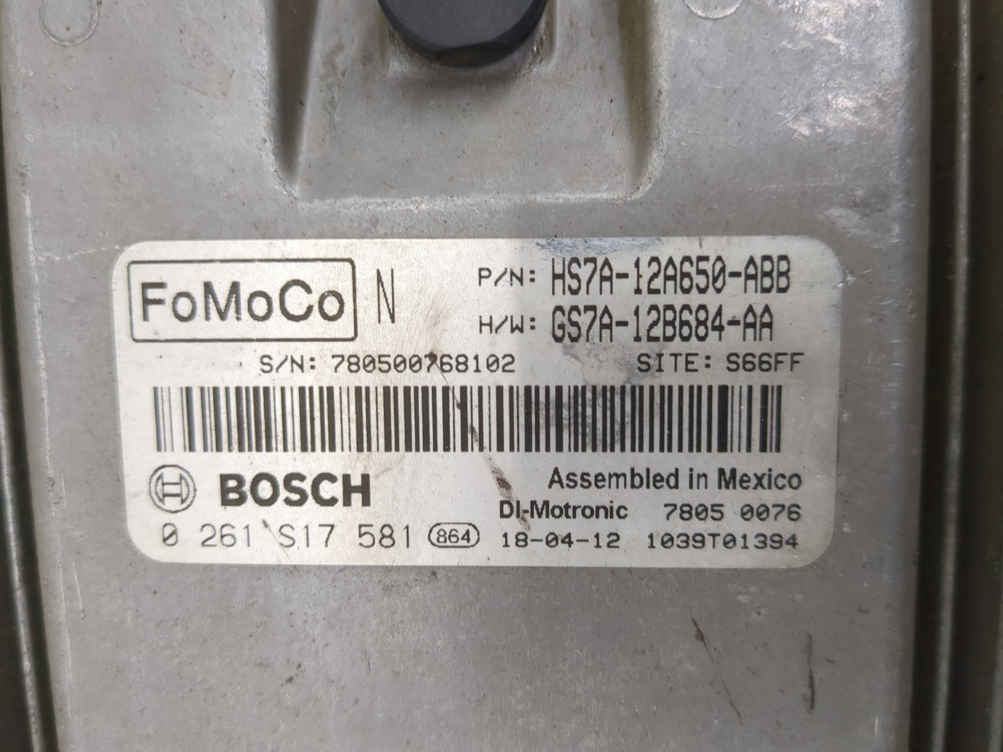 2017-2019 Ford Fusion PCM Engine Control Computer ECU ECM PCU OEM P/N:GS7A-12B684-AA HS7A-12A650-ABB Fits Fits 2017 2018 201