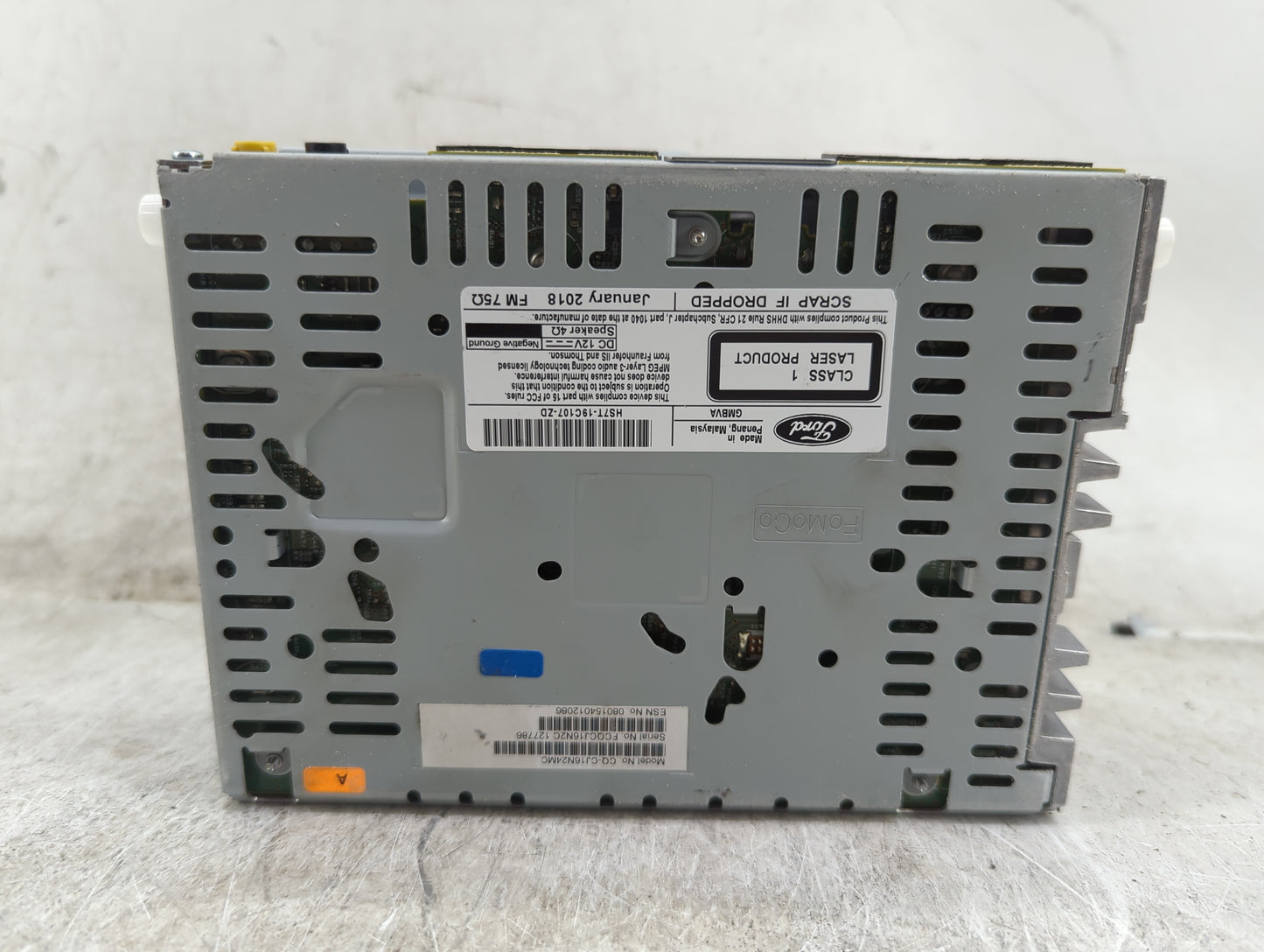 2017-2020 Ford Fusion Radio AM FM Cd Player Receiver Replacement P/N:HS7T-19C107-ZD Fits Fits 2017 2018 2019 2020 OEM Used A