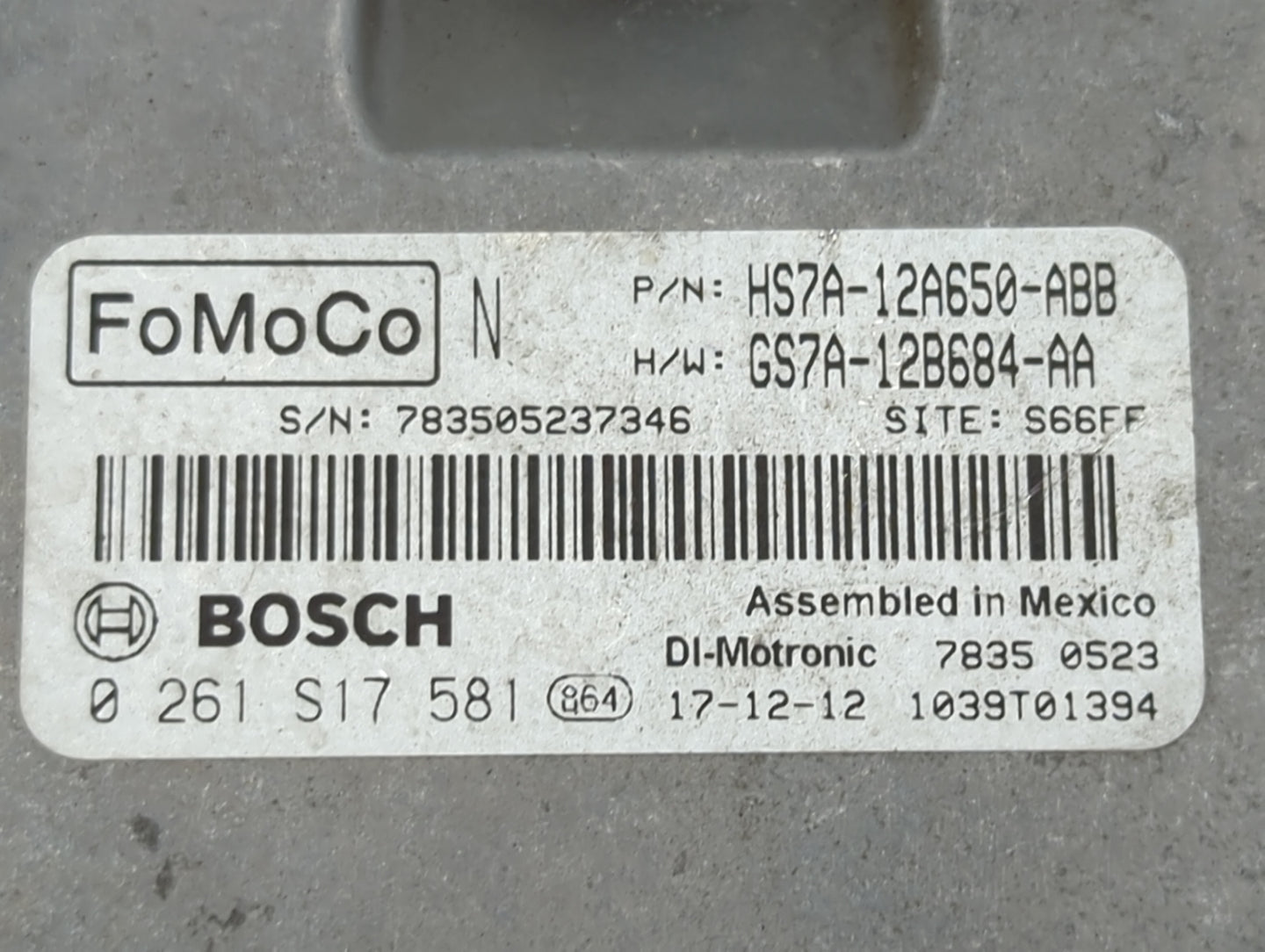 2017-2019 Ford Fusion PCM Engine Control Computer ECU ECM PCU OEM P/N:HS7A-12A650-ABB GS7A-12B684-AA Fits Fits 2017 2018 201