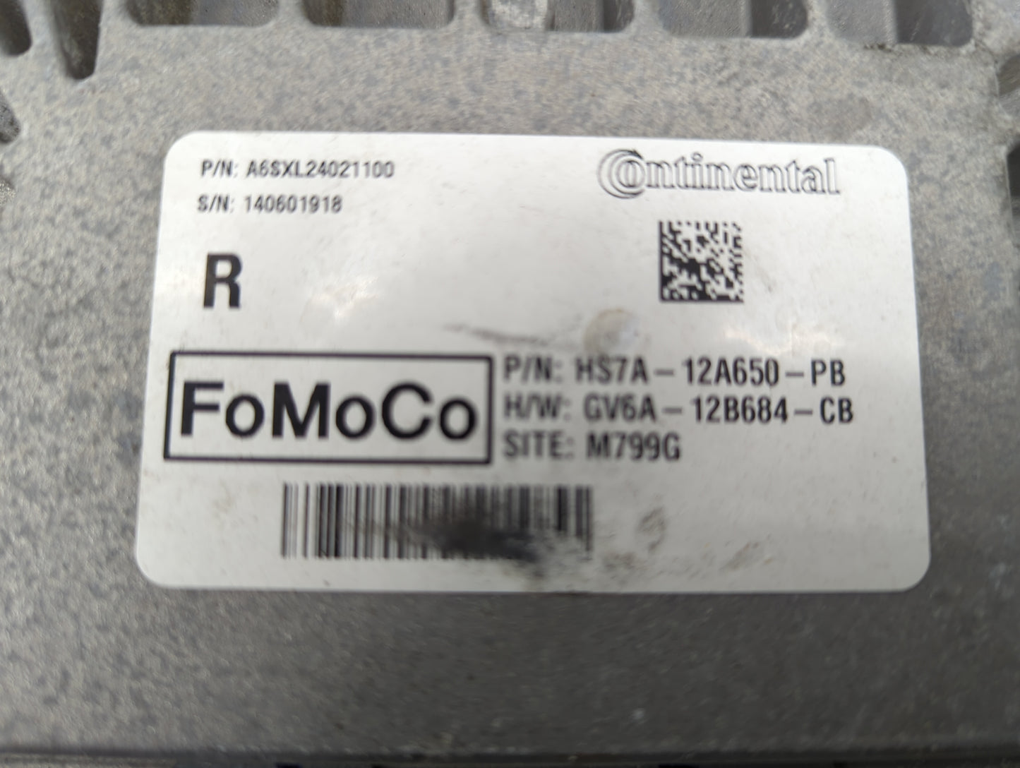 2017-2020 Ford Fusion PCM Engine Control Computer ECU ECM PCU OEM P/N:HS7A-12A650-PB A6SXL24021100 Fits OEM Used Auto Parts 