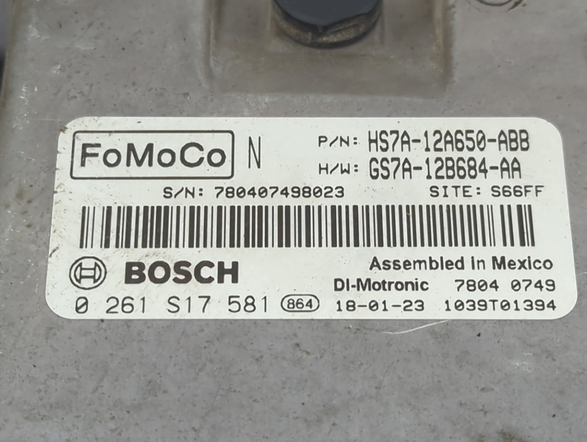 2017-2019 Ford Fusion PCM Engine Control Computer ECU ECM PCU OEM P/N:HS7A-12A650-ABB GS7A-12B684-AA Fits 2017 2018 2019 OEM