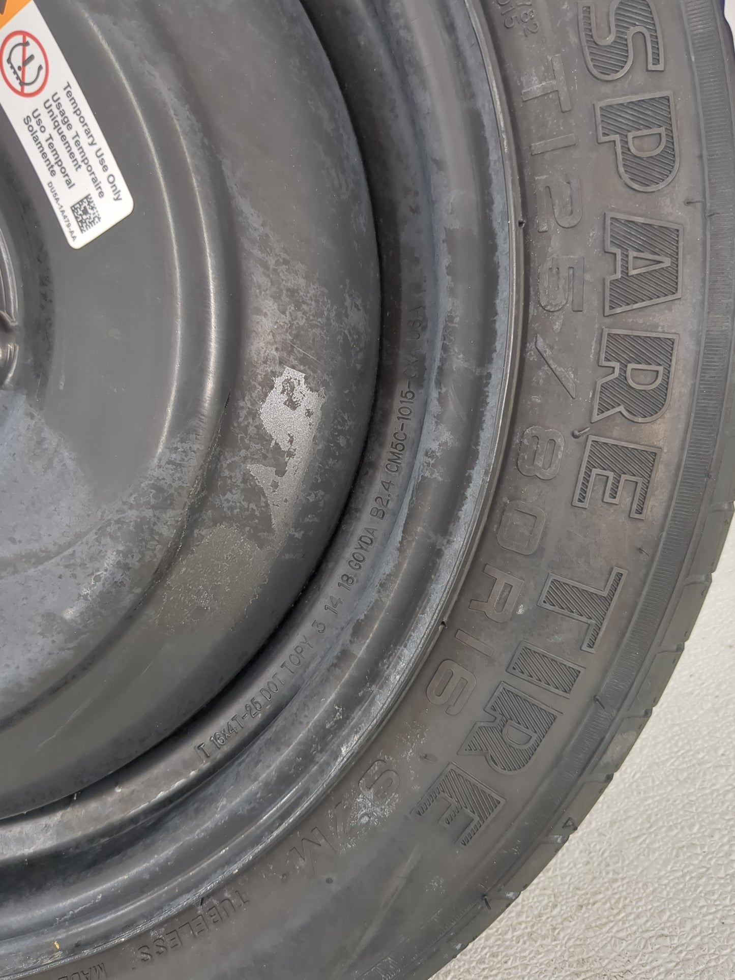 2013-2020 Ford Fusion Spare Donut Tire Wheel Rim Oem 1455286 - Oemusedautoparts1.com