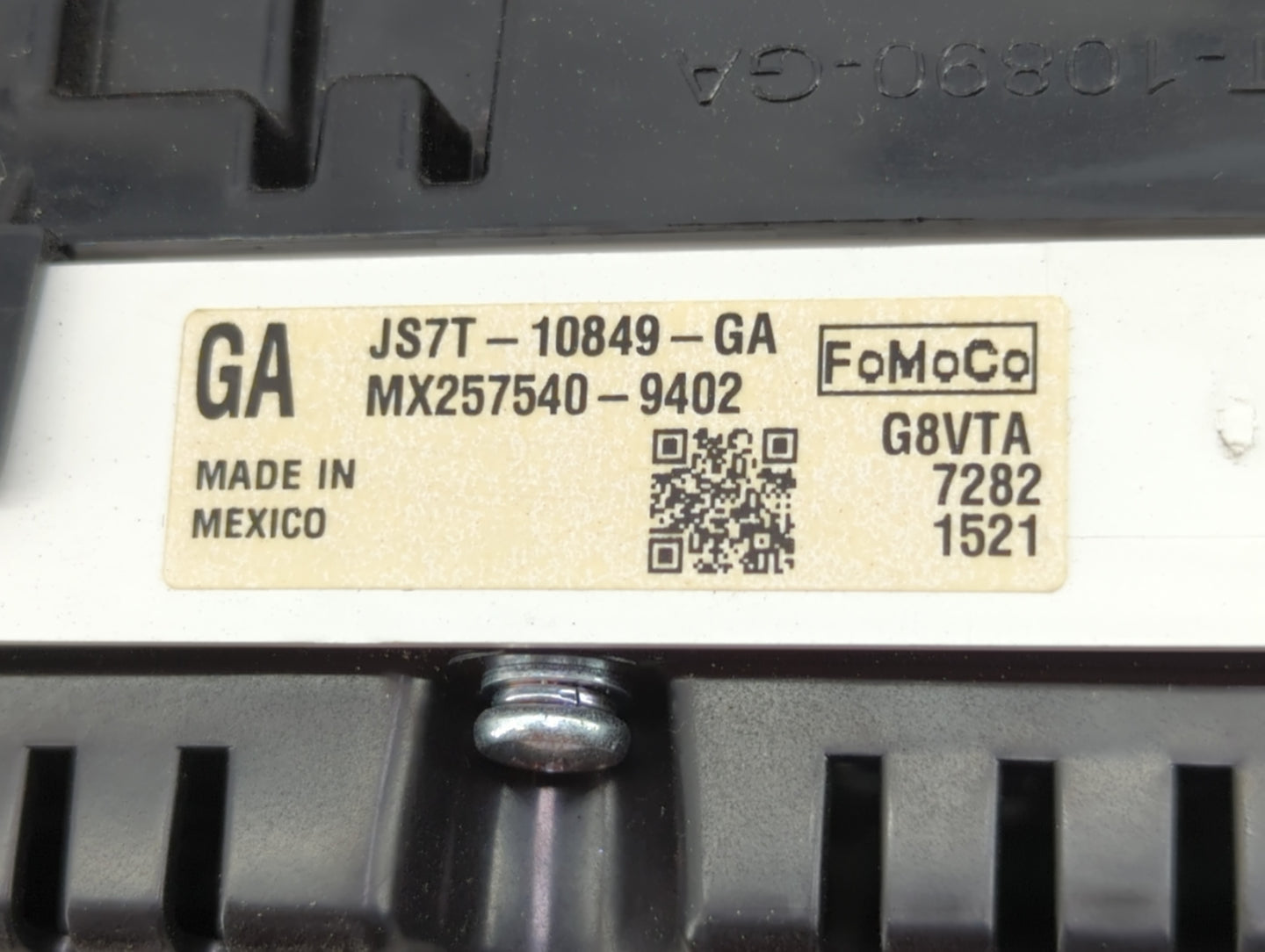 2018 Ford Fusion Instrument Cluster Speedometer Gauges P/N:JS7T-10849-GA MX257540-9402 Miles:74K Fits OEM Used Auto Parts - 