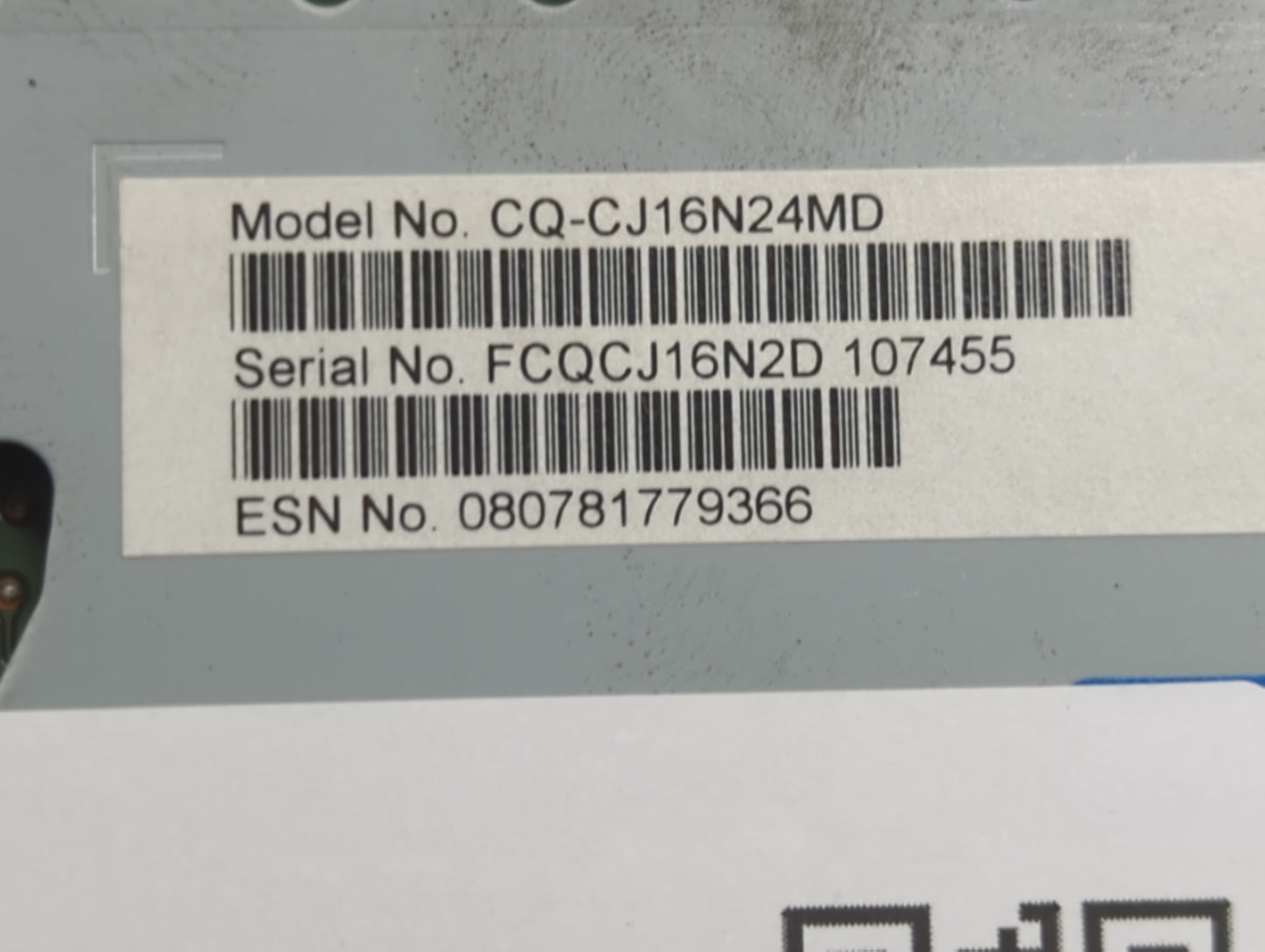 2016-2020 Ford Fusion Radio AM FM Cd Player Receiver Replacement P/N:CQ-CJ16N24MD FCQCJ16N2D107455 Fits OEM Used Auto Parts 