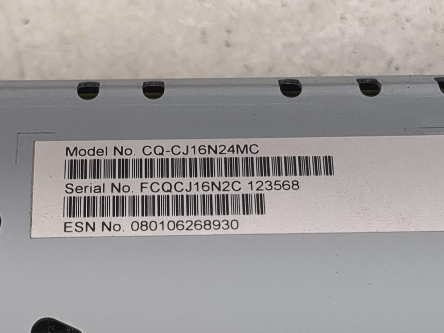 2018 Ford Fusion Radio AM FM Cd Player Receiver Replacement P/N:CQ-CJ16N24MC FCQCJ16N2C Fits OEM Used Auto Parts - Oemusedau