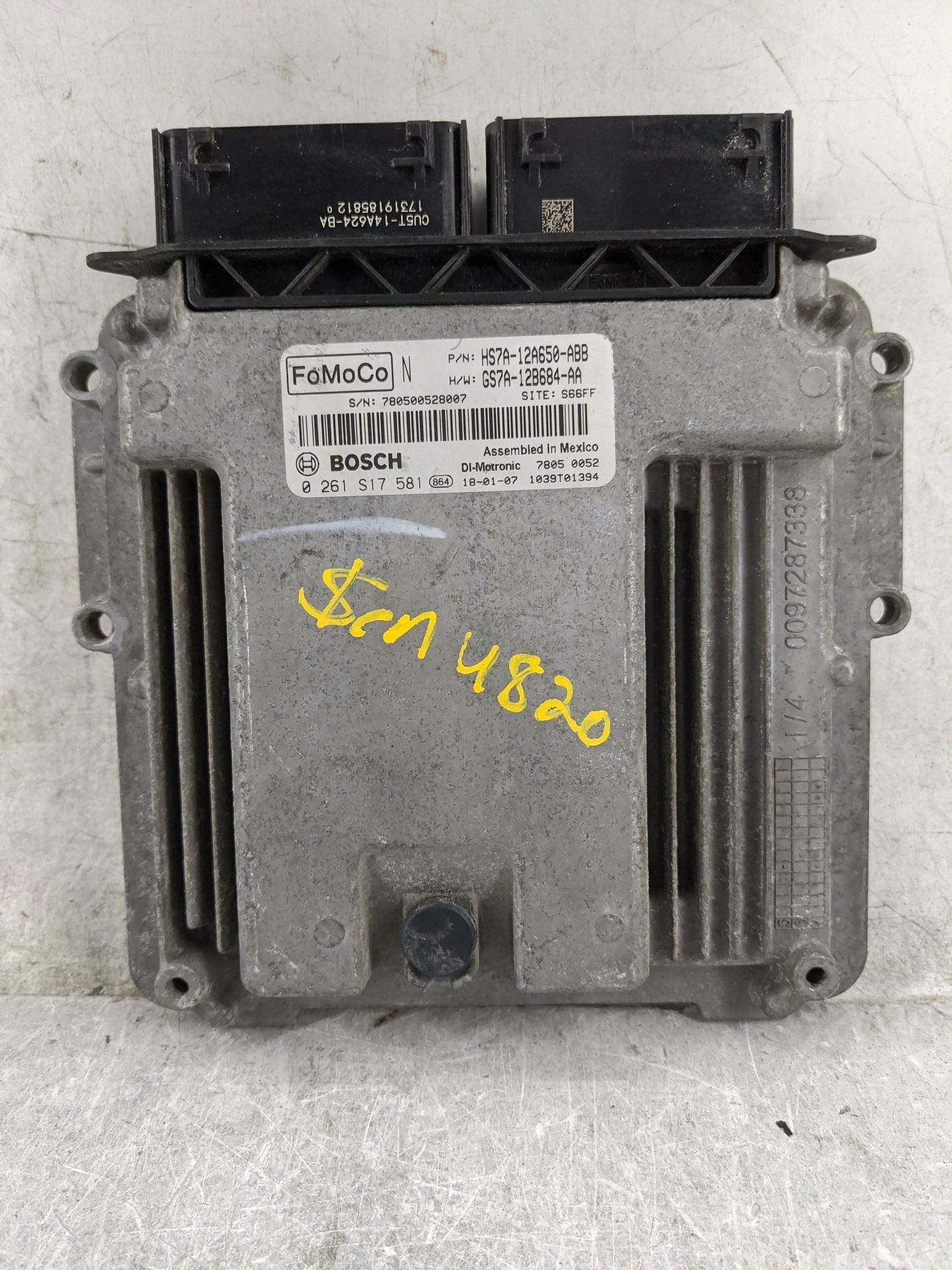 2017-2019 Ford Fusion PCM Engine Control Computer ECU ECM PCU OEM P/N:HS7A-12A650-ABB GS7A-12B684-AA Fits Fits 2017 2018 201